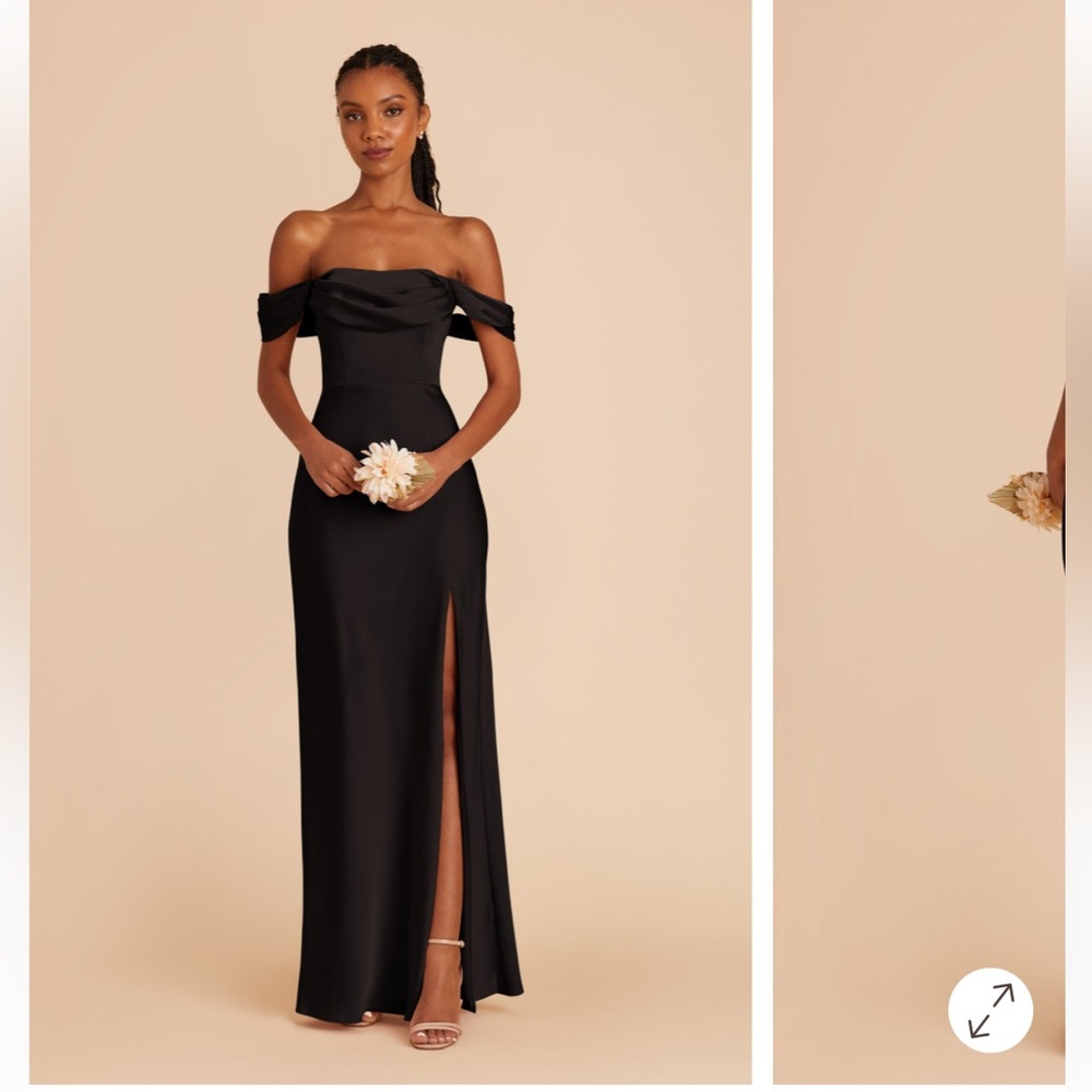 Black birdy grey bridesmaid or formal dress